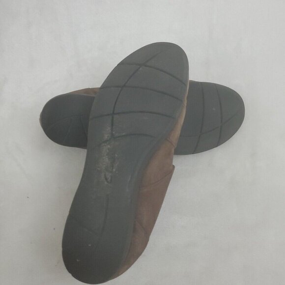 Clarks Collection Mary Jane Shoes Women Size 9 Brown Suede Slip On Comfort - Picture 6 of 9
